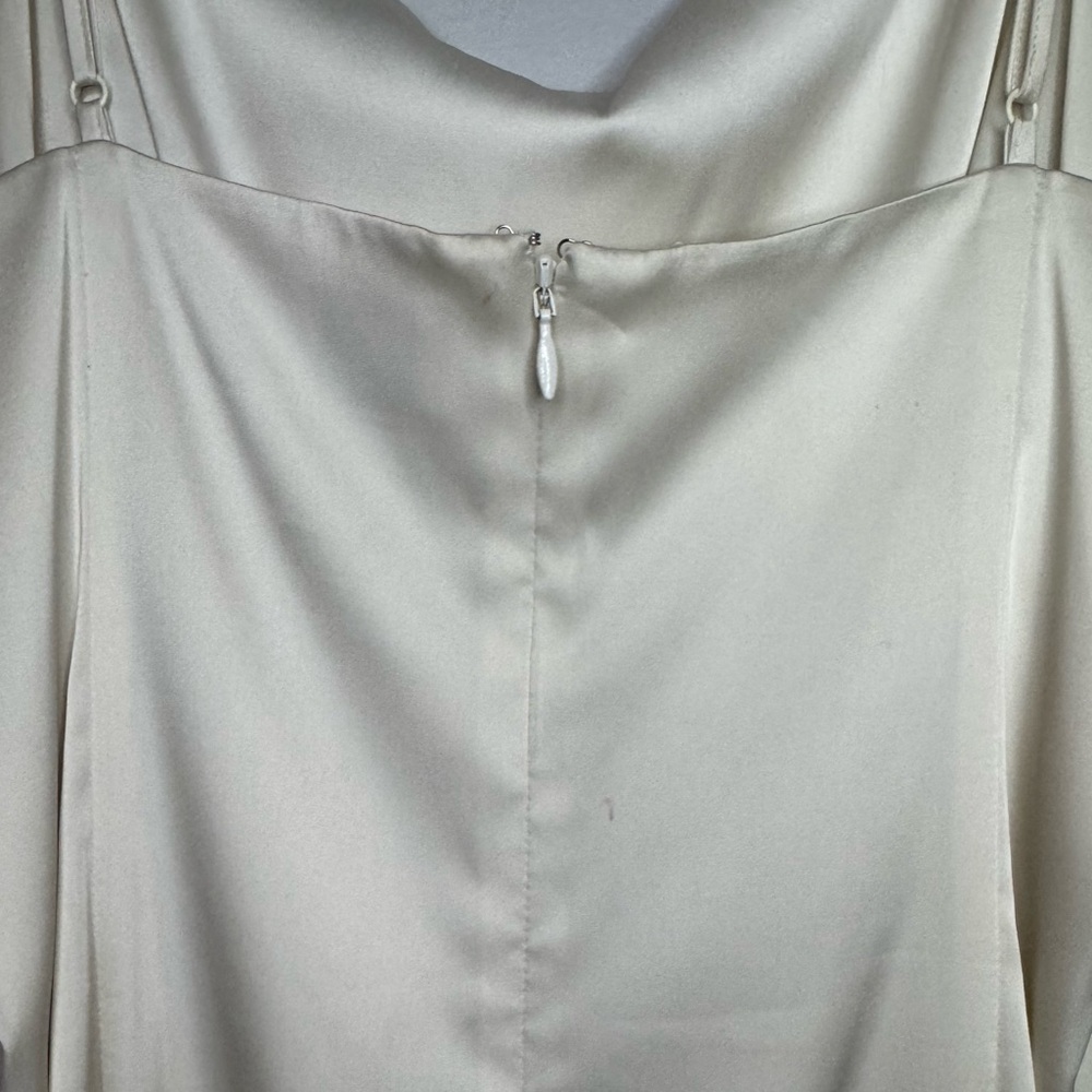 Aritzia Sunday Best Cream Satin Slip Dress - Picture 5 of 6